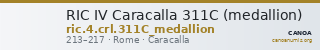 RIC IV Caracalla 311C (medallion) — CANOA