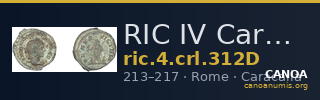RIC IV Caracalla 312D — CANOA