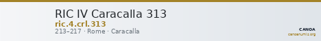 RIC IV Caracalla 313 — CANOA