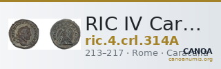 RIC IV Caracalla 314A — CANOA