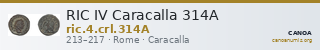 RIC IV Caracalla 314A — CANOA