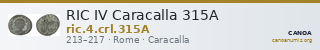 RIC IV Caracalla 315A — CANOA