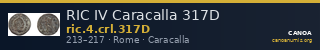 RIC IV Caracalla 317D — CANOA