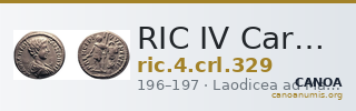 RIC IV Caracalla 329 — CANOA