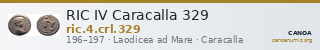 RIC IV Caracalla 329 — CANOA