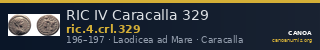 RIC IV Caracalla 329 — CANOA