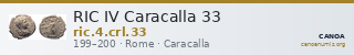 RIC IV Caracalla 33 — CANOA