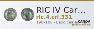 RIC IV Caracalla 331 — CANOA