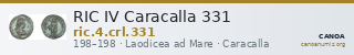 RIC IV Caracalla 331 — CANOA