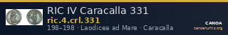 RIC IV Caracalla 331 — CANOA