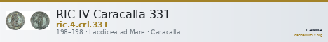 RIC IV Caracalla 331 — CANOA
