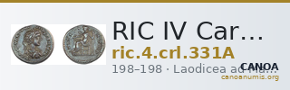 RIC IV Caracalla 331A — CANOA