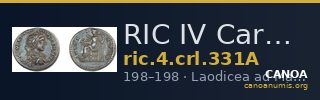 RIC IV Caracalla 331A — CANOA