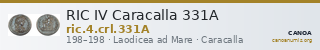 RIC IV Caracalla 331A — CANOA