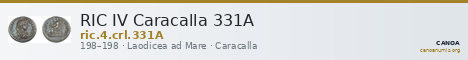 RIC IV Caracalla 331A — CANOA