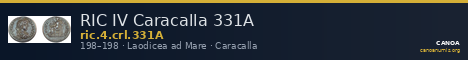 RIC IV Caracalla 331A — CANOA