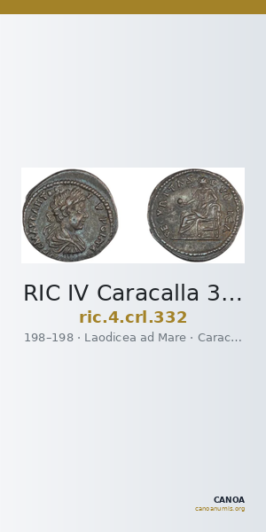 RIC IV Caracalla 332 — CANOA