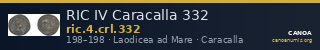 RIC IV Caracalla 332 — CANOA