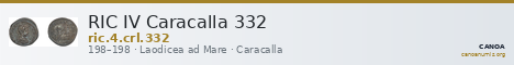 RIC IV Caracalla 332 — CANOA