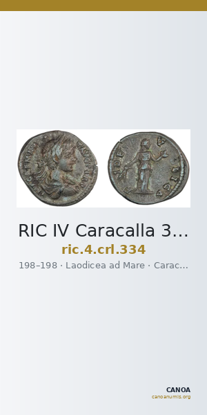 RIC IV Caracalla 334 — CANOA
