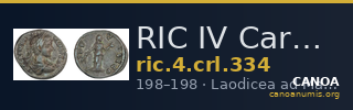 RIC IV Caracalla 334 — CANOA