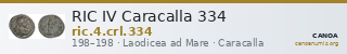 RIC IV Caracalla 334 — CANOA