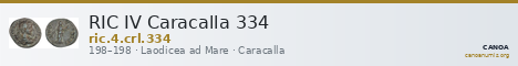RIC IV Caracalla 334 — CANOA
