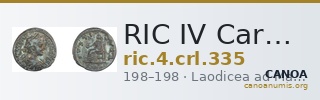 RIC IV Caracalla 335 — CANOA