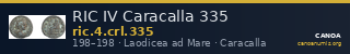 RIC IV Caracalla 335 — CANOA