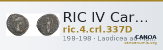 RIC IV Caracalla 337D — CANOA
