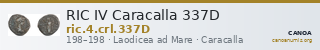 RIC IV Caracalla 337D — CANOA