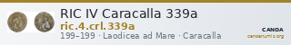 RIC IV Caracalla 339a — CANOA