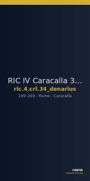 RIC IV Caracalla 34 (denarius) — CANOA
