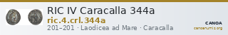 RIC IV Caracalla 344a — CANOA