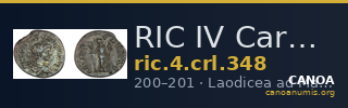 RIC IV Caracalla 348 — CANOA