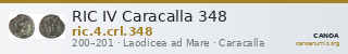 RIC IV Caracalla 348 — CANOA