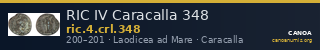 RIC IV Caracalla 348 — CANOA