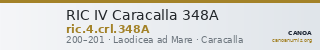 RIC IV Caracalla 348A — CANOA
