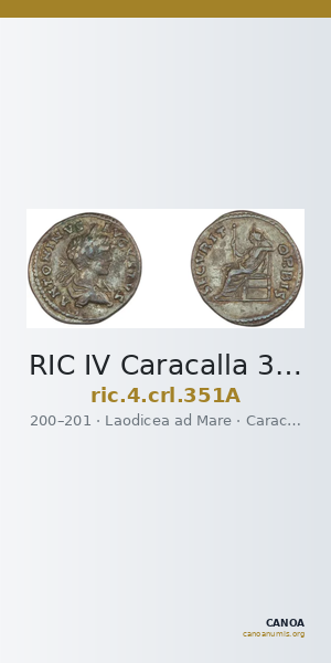 RIC IV Caracalla 351A — CANOA