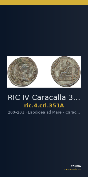 RIC IV Caracalla 351A — CANOA