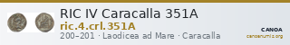 RIC IV Caracalla 351A — CANOA
