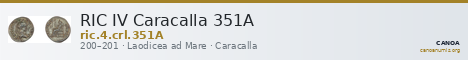 RIC IV Caracalla 351A — CANOA