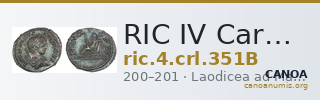 RIC IV Caracalla 351B — CANOA