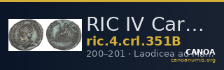 RIC IV Caracalla 351B — CANOA