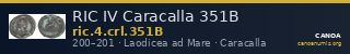 RIC IV Caracalla 351B — CANOA