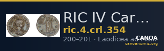 RIC IV Caracalla 354 — CANOA