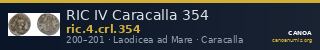 RIC IV Caracalla 354 — CANOA