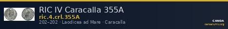RIC IV Caracalla 355A — CANOA