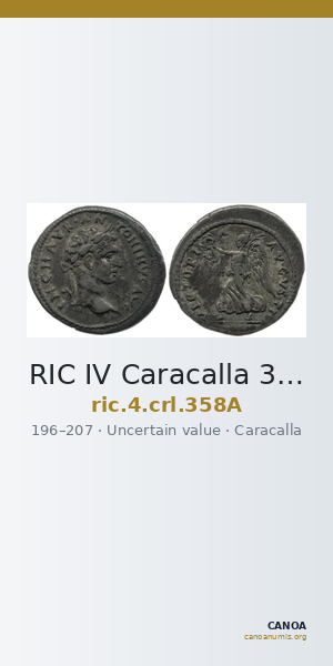 RIC IV Caracalla 358A — CANOA