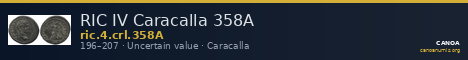 RIC IV Caracalla 358A — CANOA